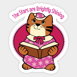 Stars are Brightly Shining Holiday Cat Sticker